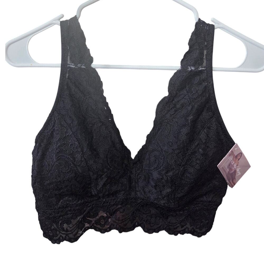3-Pack Black Lace Bralettes - Smart & Sexy - XL